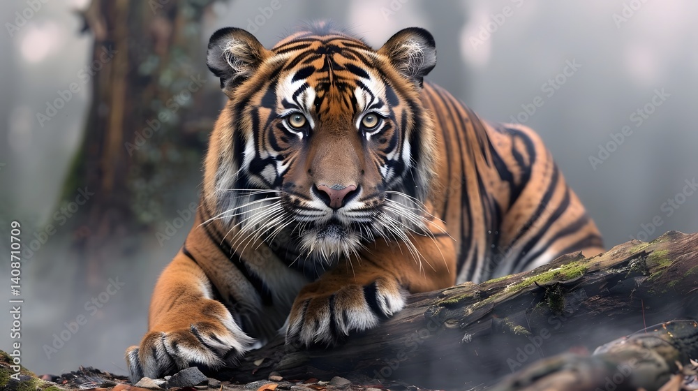 Majestic tiger in its natural habitat