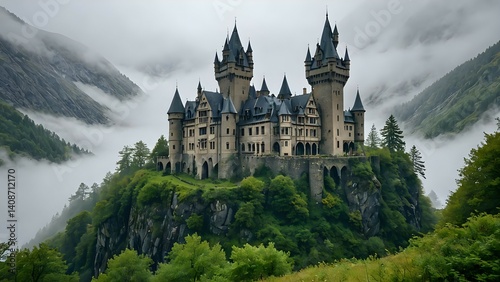 Wallpaper Mural castle in the mountains Torontodigital.ca