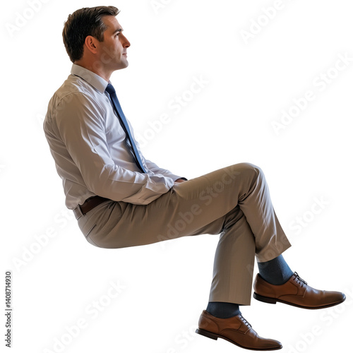 Sitting pose of people transparent background