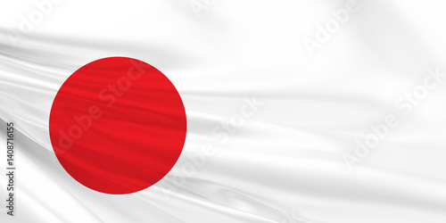 Free Download Japan flag with copy space 3D render - GFXLoad