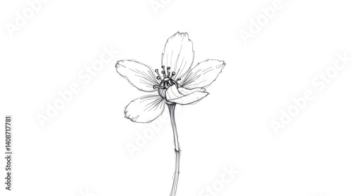 Single Elegant Flower Blooming in Spring..........