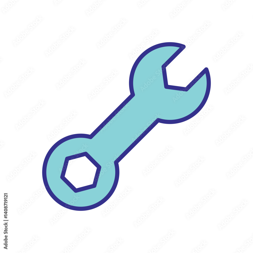 Wrench icon vector stock illustration Wrench icon vector stock illustration