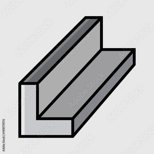 beam construction icon design vector flat isolated illustration