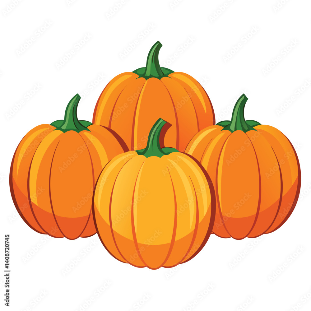 Obraz premium Halloween three Pumpkin isolated on white background