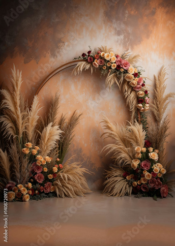 Elegant Floral Archway: Natural Opulence and Refined Romance