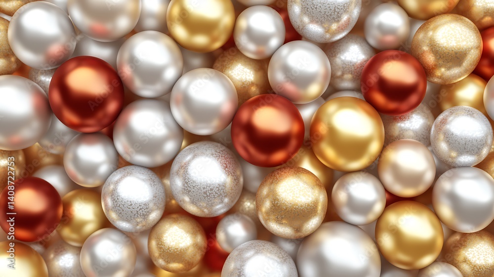 A Luxurious Pile of Shimmering Metallic Spheres A Luxurious Pile of Shimmering Metallic Spheres