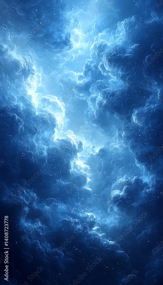 Obraz premium Stormy Sky View, Dramatic Clouds