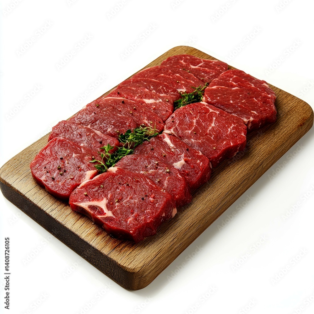Savor the Exquisite: Succulent Raw Beef Steaks, Ready for Grilling Savor the Exquisite: Succulent Raw Beef Steaks, Ready for Grilling