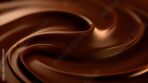 Smooth Chocolate Swirl Close-up