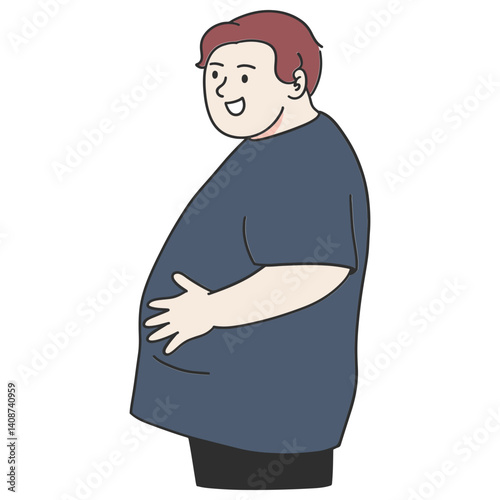Overweight man