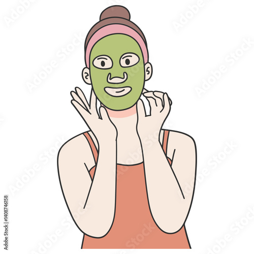 Applying sheet mask