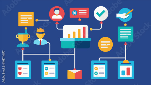 A neverending stream of data being collected analyzed and utilized to influence and predict the outcome of an election.. Vector illustration