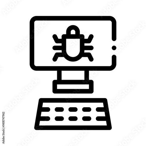 bug line icon