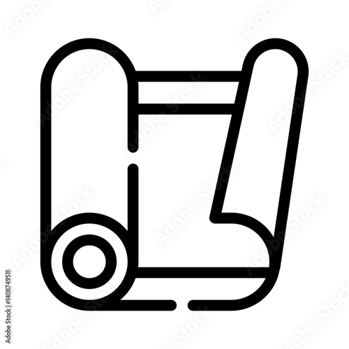yoga mat line icon