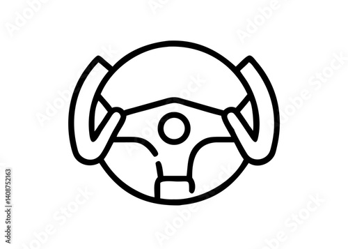 steering wheel.  icon. 
