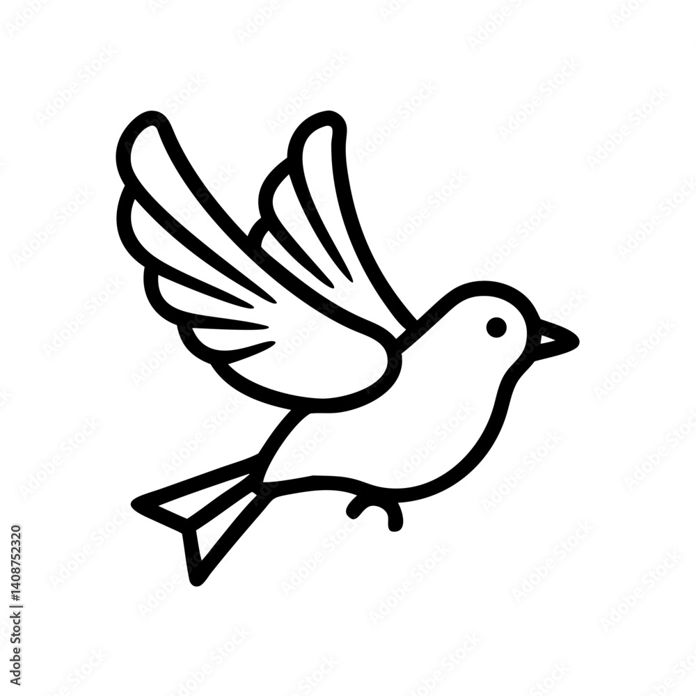 Obraz premium fantail. animal icon. 