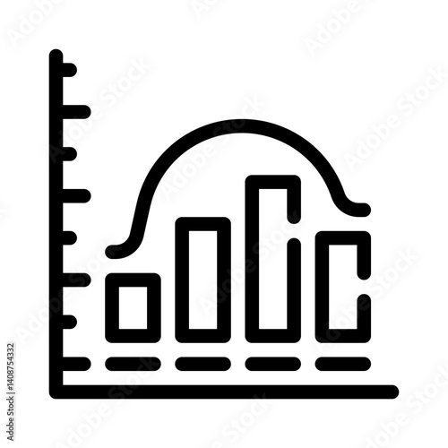 histogram line icon
