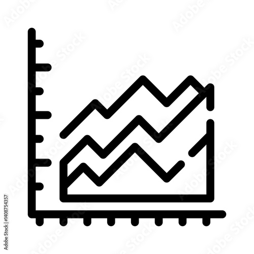 stacked area chart line icon