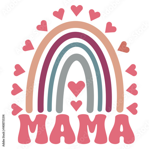 Boho Rainbow Mothers Day Quotes Design