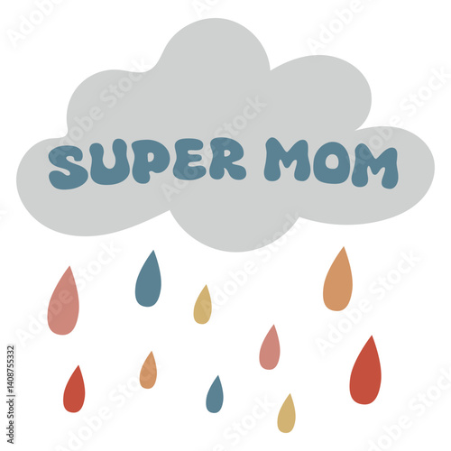 Boho Rainbow Mothers Day Quotes Design