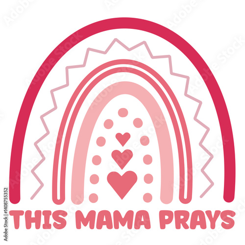 Boho Rainbow Mothers Day Quotes Design
