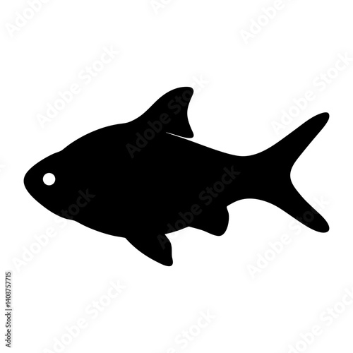 bolivian ram fish black silhouette of a moorish idol fish aquatic animal ocean life- simple black silhouette of a bolivian ram fish tropical sea life animal icon,