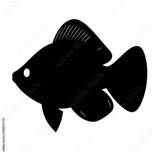 bristlenose pleco fish black silhouette of a moorish idol fish aquatic animal ocean life- simple black silhouette of a bristlenose pleco fish tropical sea life animal icon,