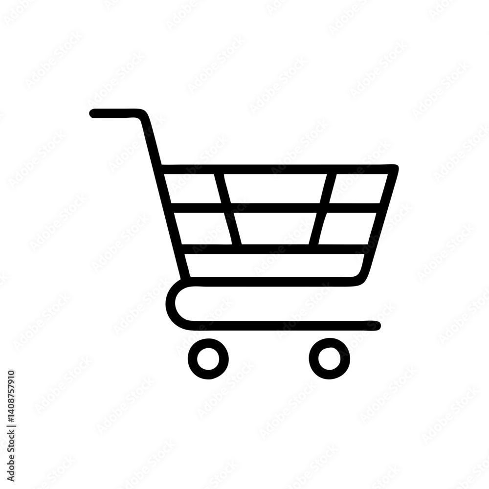 shopping cart line art icon shopping cart line art icon