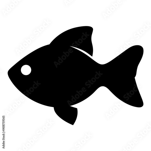 platy fish black silhouette of a moorish idol fish aquatic animal ocean life- simple black silhouette of a platy fish tropical sea life animal icon,