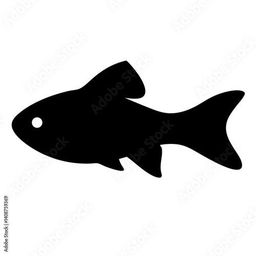 platy fish black silhouette of a moorish idol fish aquatic animal ocean life- simple black silhouette of a platy fish tropical sea life animal icon,