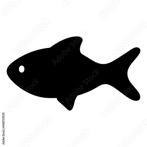 rainbowfish black silhouette of a moorish idol fish aquatic animal ocean life- simple black silhouette of a rainbowfish tropical sea life animal icon,