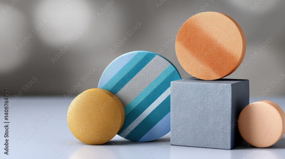 Vibrant trio of cleaning sponges, a colorful still life on table three