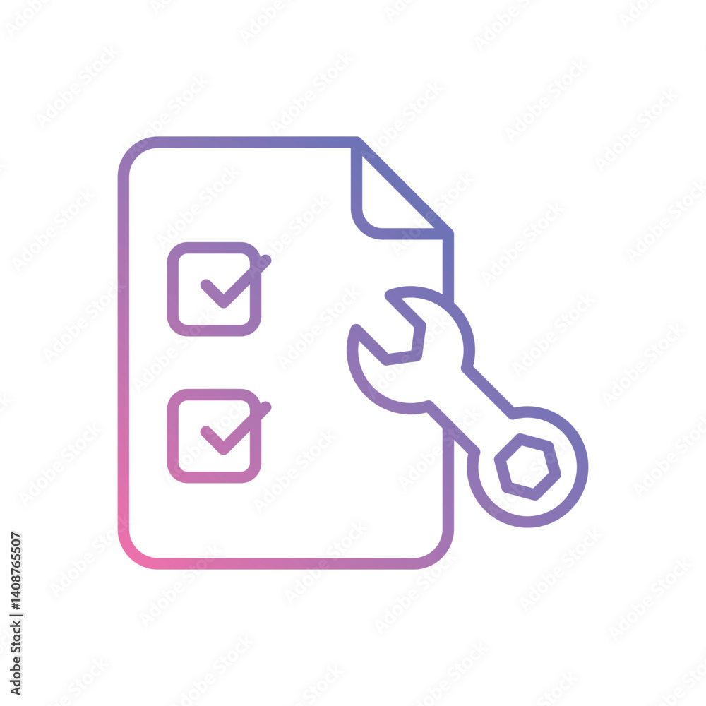 Technical Inspection icon vector stock illustration Technical Inspection icon vector stock illustration