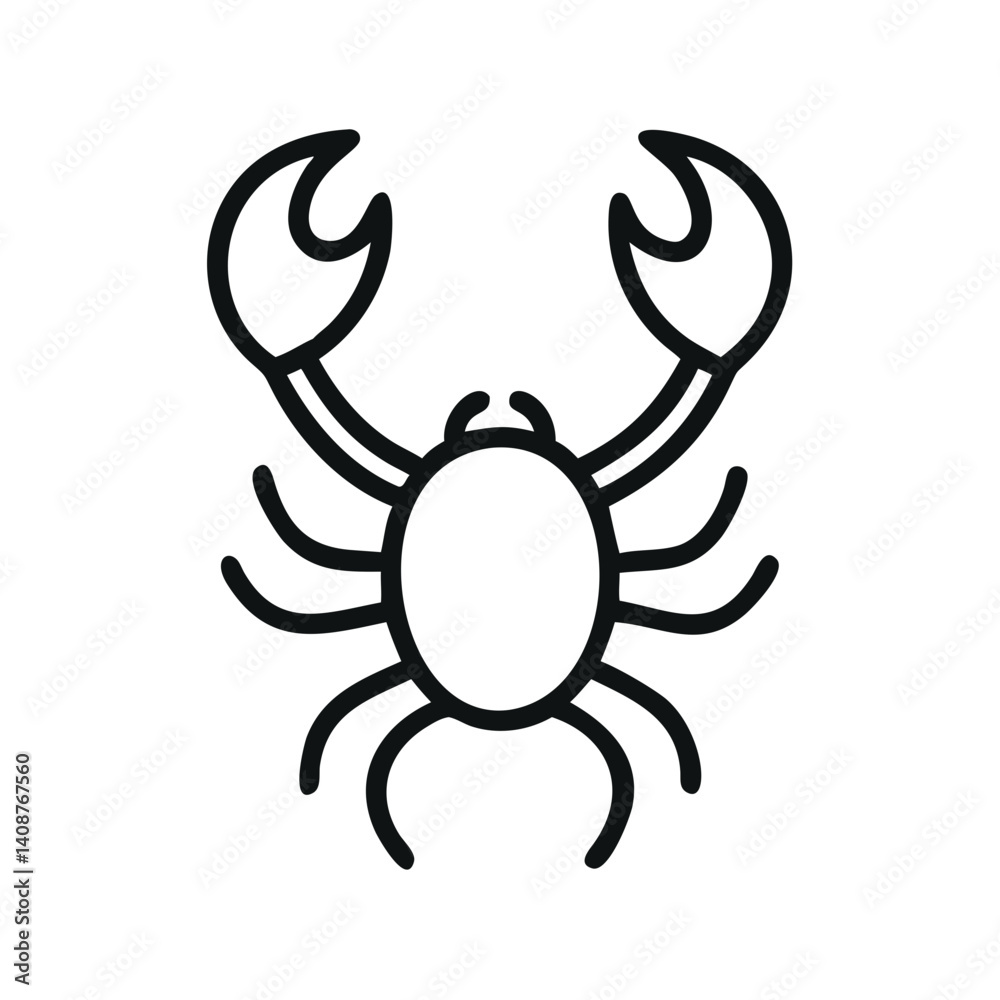 crab spider vector icon illustration crab spider vector icon illustration