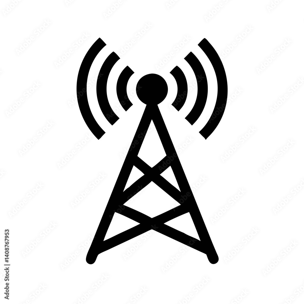 radio tower vector icon illustration