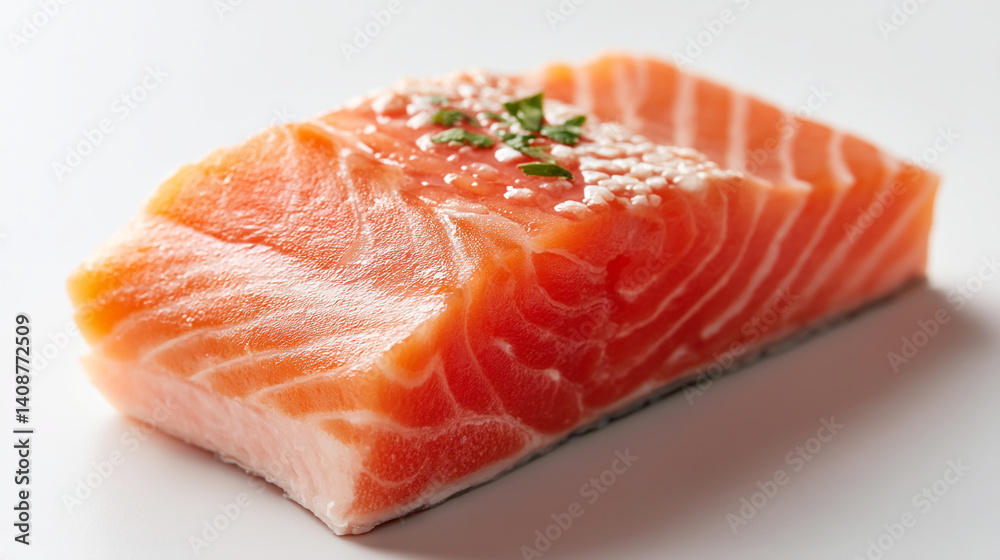 Fresh salmon fillet with herbs and sesame seeds for healthy eating and delicious seafood recipes Fresh salmon fillet with herbs and sesame seeds for healthy eating and delicious seafood recipes