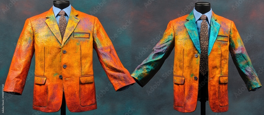 Abstract, Colorful Men's Jackets