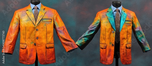 Obraz na płótnie Abstract, Colorful Men's Jackets w salonie