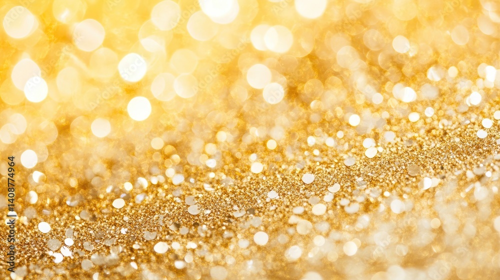 Golden glitter bokeh background