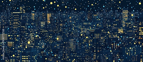Obraz na płótnie Night Cityscape w salonie