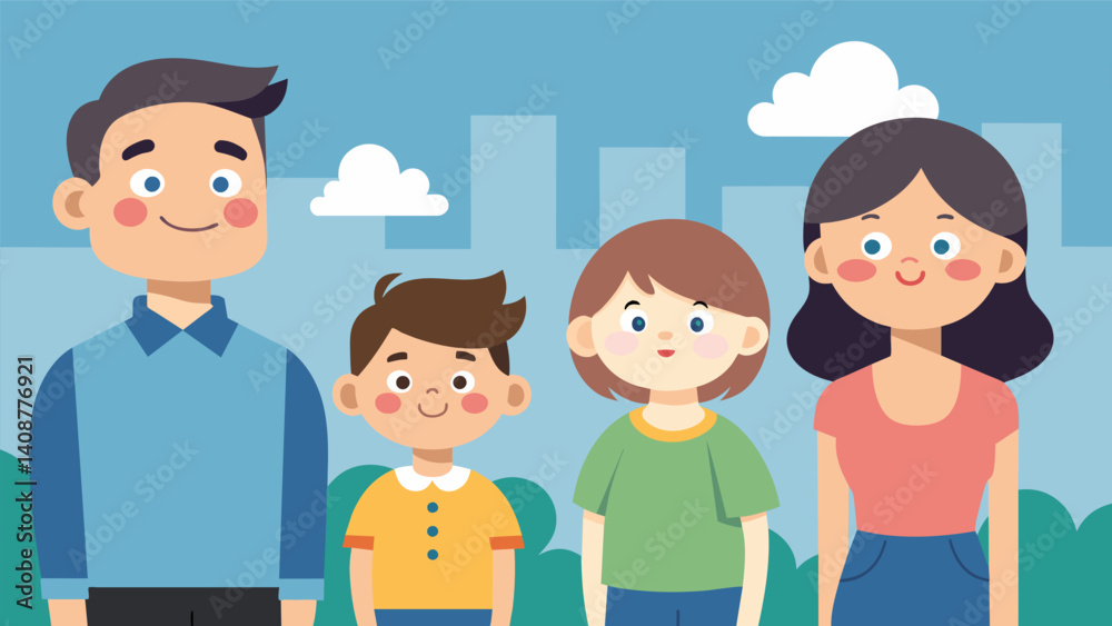 Parents watch with bittersweet smiles knowing that this fleeting moment of innocence and childhood will soon be over.. Vector illustration Parents watch with bittersweet smiles knowing that this fleeting moment of innocence and childhood will soon be over.. Vector illustration
