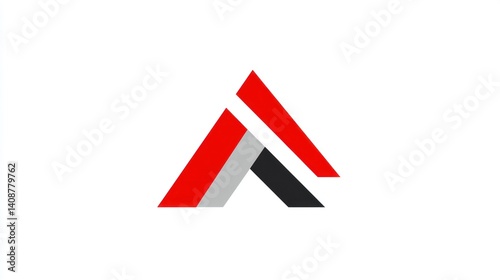 Free Download Abstract graphic symbol or emblem, red, gray, and black on white, use for design - GFXLoad