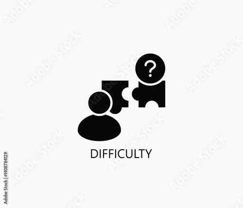 Difficulty Icon Or Logo Isolated Illustration