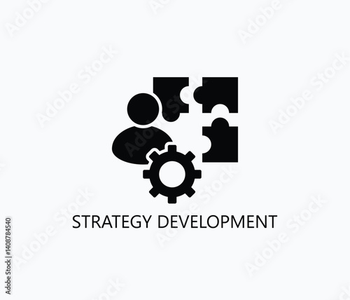 Strategy Development Icon Or Logo Isolated Illustration