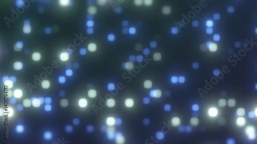 Wallpaper Mural blue and green abstract geometrics with glowing square shapes on dark background animation video, suitable for modern art, digital design, and video backgrounds Torontodigital.ca