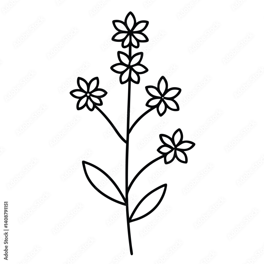 Pink floral vector pattern illustrating spring blossoms and leaves Pink floral vector pattern illustrating spring blossoms and leaves
