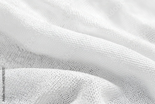 Wallpaper Mural Delicate Texture of Sheer White Fabric Draped in Soft Waves Torontodigital.ca