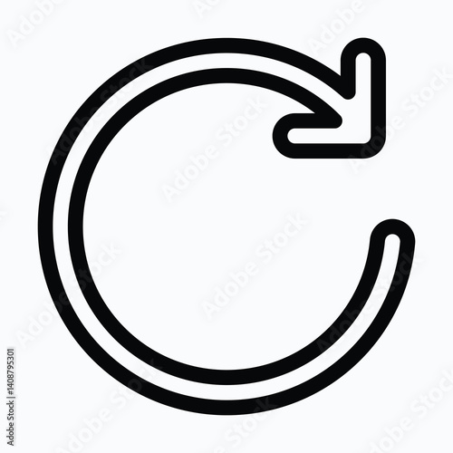 Refresh Icon, Repost Icon, Lineal Style Isolated Vector Icon.	