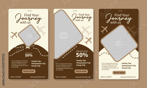 social media template banner travel and vacation service promotion. fully editable instagram and facebook square post frame puzzle organic sale poster