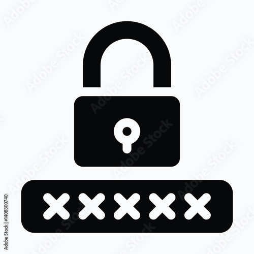 Password, Pin Code Vector Icon. Isolated Vector Icon.